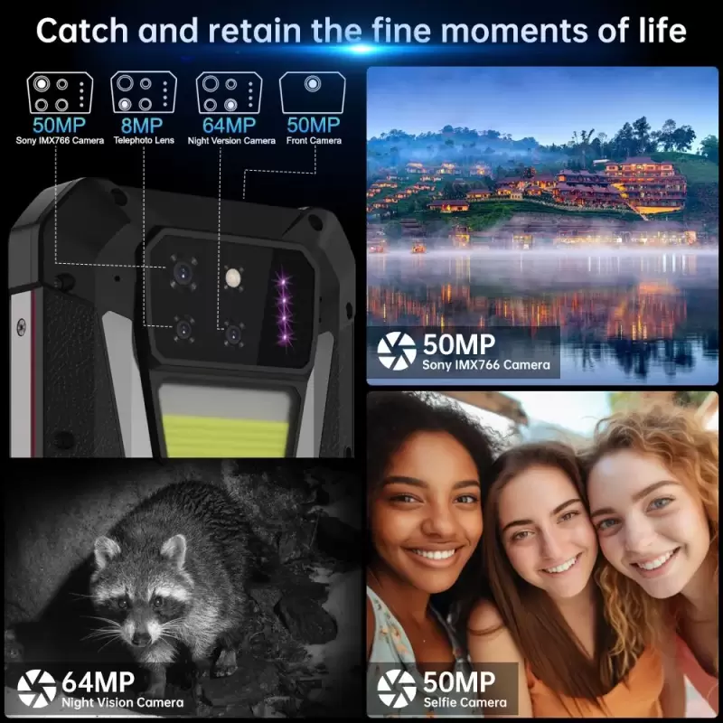 Защищенный смартфон Unihertz 8849 SHARK 3 — 12Gb/512Gb 5G с проектором 15 600 мАч