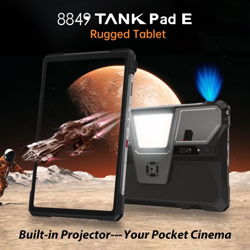 Защищенный смартфон Unihertz 8849 Tank Pad E — 12Gb/512Gb 4G с проектором 21 000 мАч